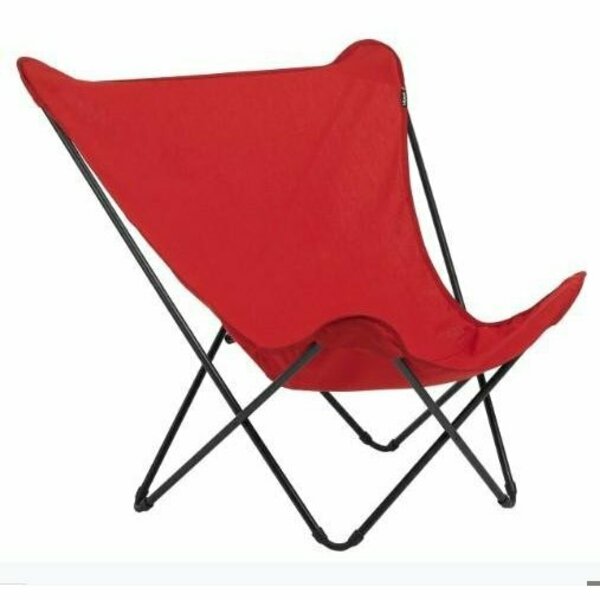 Homeroots 35.8 x 32.7 x 34.2 in. Garace Acier Steel Pop Up XL Lounge Chair, Red 373463